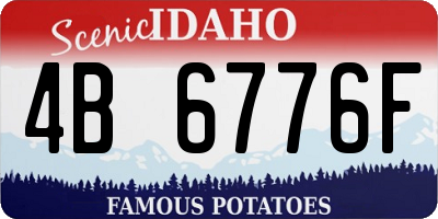 ID license plate 4B6776F