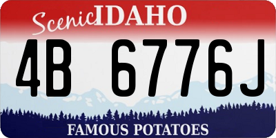ID license plate 4B6776J