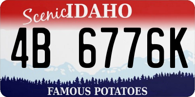 ID license plate 4B6776K