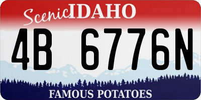 ID license plate 4B6776N
