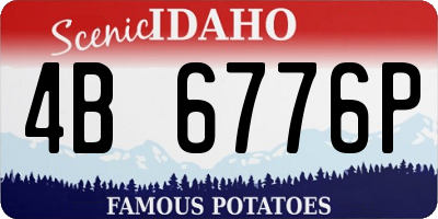 ID license plate 4B6776P