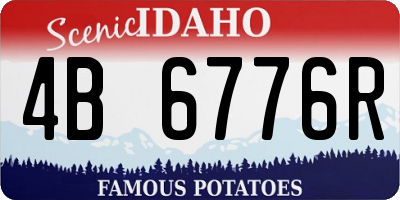 ID license plate 4B6776R