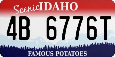 ID license plate 4B6776T