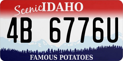 ID license plate 4B6776U