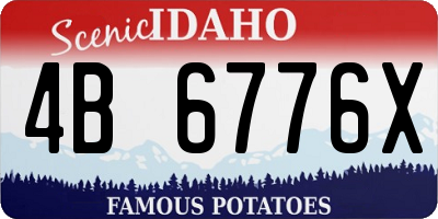 ID license plate 4B6776X