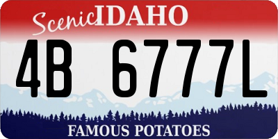 ID license plate 4B6777L