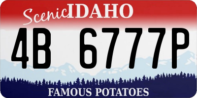 ID license plate 4B6777P