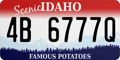 ID license plate 4B6777Q