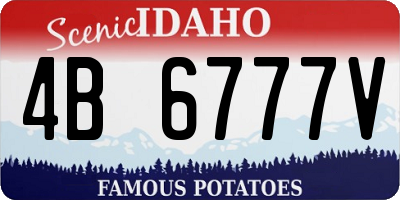 ID license plate 4B6777V