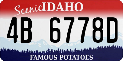 ID license plate 4B6778D