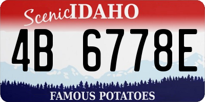 ID license plate 4B6778E