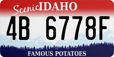 ID license plate 4B6778F