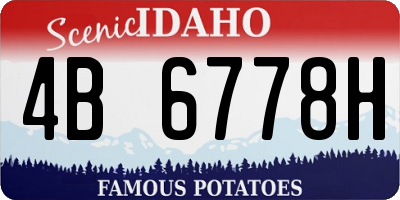 ID license plate 4B6778H