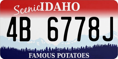 ID license plate 4B6778J