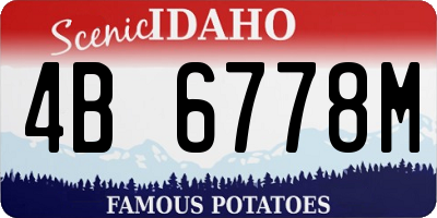 ID license plate 4B6778M