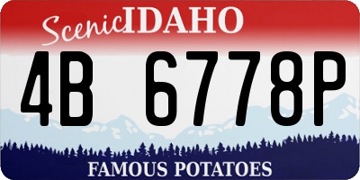 ID license plate 4B6778P