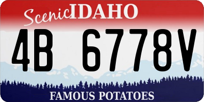 ID license plate 4B6778V