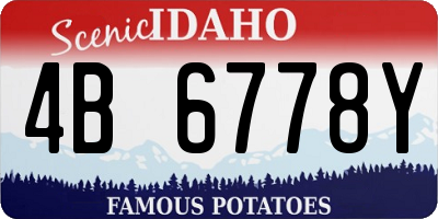 ID license plate 4B6778Y