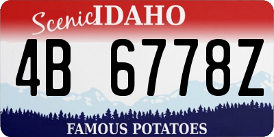 ID license plate 4B6778Z