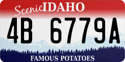 ID license plate 4B6779A