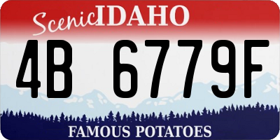 ID license plate 4B6779F