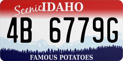 ID license plate 4B6779G