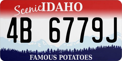 ID license plate 4B6779J