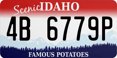 ID license plate 4B6779P