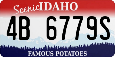 ID license plate 4B6779S