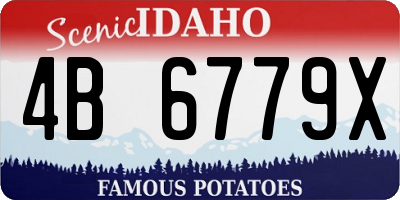 ID license plate 4B6779X