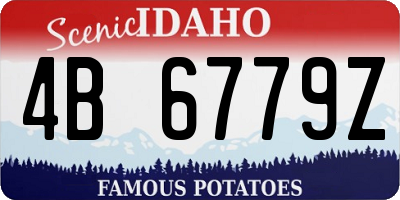 ID license plate 4B6779Z