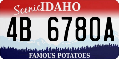 ID license plate 4B6780A