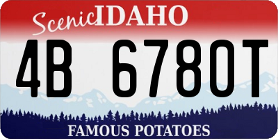 ID license plate 4B6780T