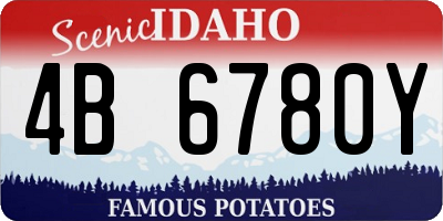 ID license plate 4B6780Y