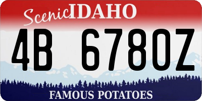 ID license plate 4B6780Z