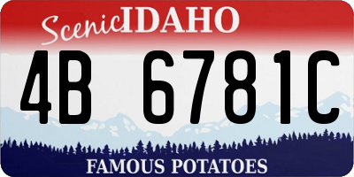 ID license plate 4B6781C