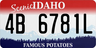 ID license plate 4B6781L