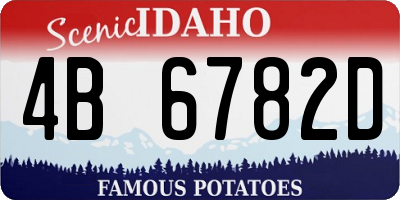 ID license plate 4B6782D