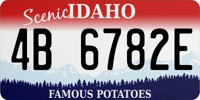 ID license plate 4B6782E