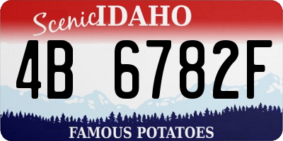 ID license plate 4B6782F