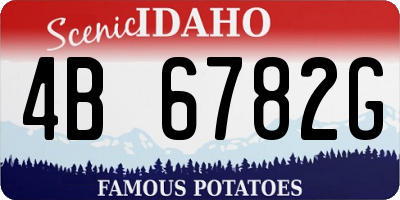 ID license plate 4B6782G