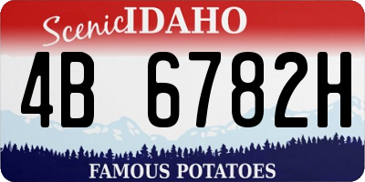 ID license plate 4B6782H