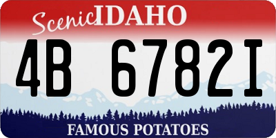ID license plate 4B6782I