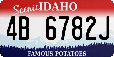 ID license plate 4B6782J