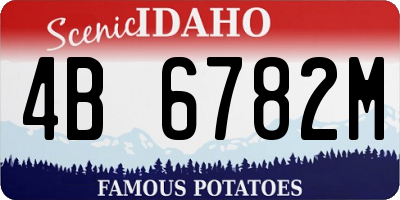 ID license plate 4B6782M