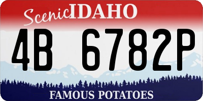 ID license plate 4B6782P