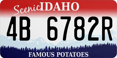 ID license plate 4B6782R