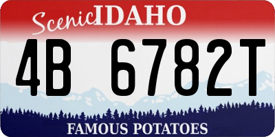 ID license plate 4B6782T