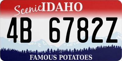 ID license plate 4B6782Z