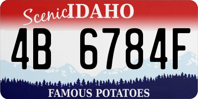 ID license plate 4B6784F